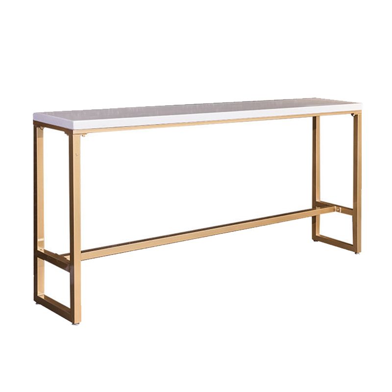 Rectangular Bar-height Table Wood Top Pub Table with Gold Base Clearhalo 'Bar Furniture' 'Bar Tables' 'bar_tables' 'furn' 'furn_bar_tables' 'Furniture' 'Kitchen & Dining Furniture' 1200x1200_a203209c-0510-42b6-a4c5-7a768b8c3530