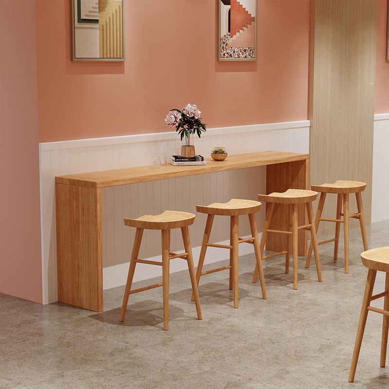 Modern Bar Table Set 1/5/9 Pieces Solid Wood Counter Table with Backless Stools Clearhalo 'Bar Furniture' 'furn' 'furn_home_bar_bar_sets' 'Furniture' 'Home Bars & Bar Sets' 'home_bar_bar_sets' 'Kitchen & Dining Furniture' 1200x1200_a204a692-0e79-44ef-96bd-134129756fc0