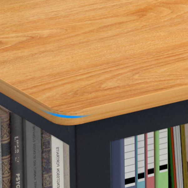 Metal and Wooden Writing Desk Industrial Rectangular Office Desk for Home Clearhalo 'furn' 'furn_office_desk' 'Furniture' 'Office Desks' 'Office Furniture' 'office_desk' 1200x1200_a205fa82-6fc8-4f9b-beec-a30312e5208f