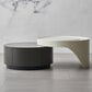 Table basse en bois avec plateau et table basse abstraite ou table de bout avec rangement