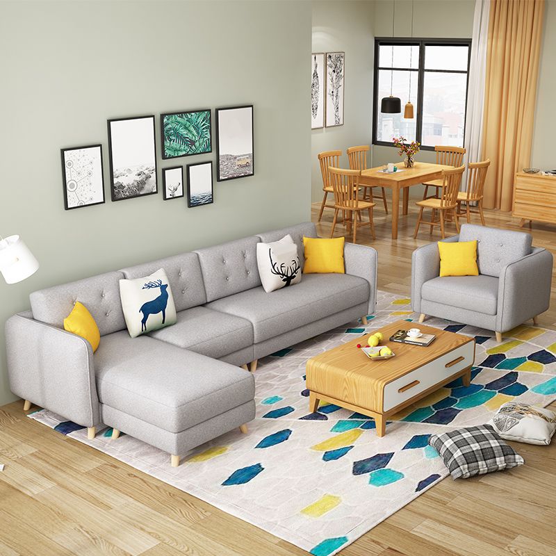 27.56" H Scandinavian Standard Square Arm Sofa With Loose Back, Brown Clearhalo 'furn' 'furn_sofas' 'Furniture' 'furniture_sofas' 'kitchen' 'kitchen_sofas' 'Living Room Furniture' 'Sofa' 'sofas' 1200x1200_a207eb33-6aba-4eca-b1db-3d214c52fb34