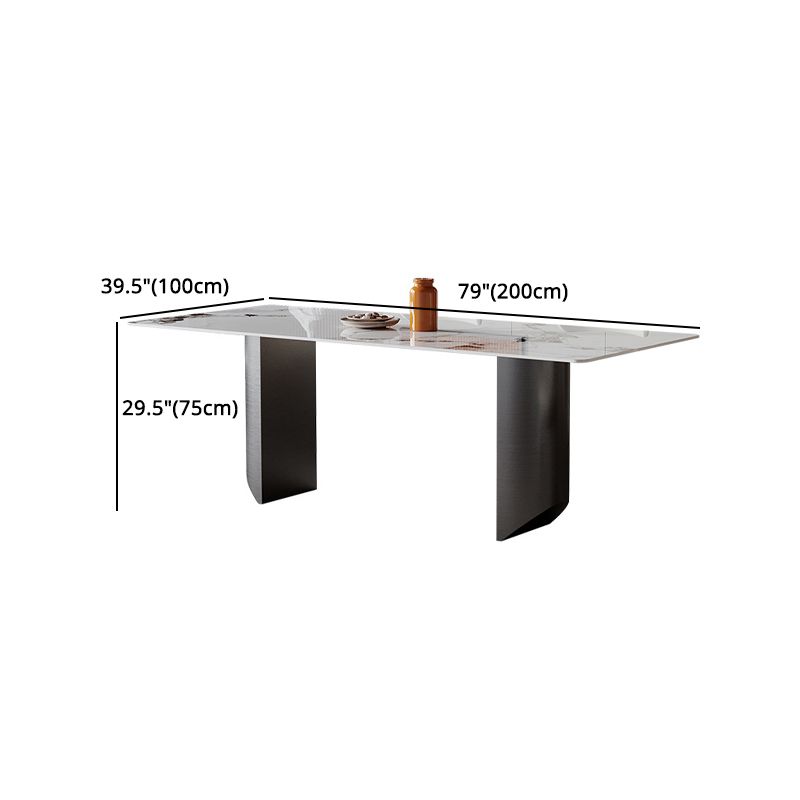 Modern Sintered Stone Top Dining Set Rectangle 1/2/4/5/7 Pieces Dining Table with Chairs Clearhalo 'Dining Room Sets' 'Dining Tables & Seating' 'dining_room_set' 'furn' 'furn_dining_room_set' 'Furniture' 'furniture_dining_room_set' 'Kitchen & Dining Furniture' 1200x1200_a2090dd4-c05c-4606-abd2-6a67f0cd76f6