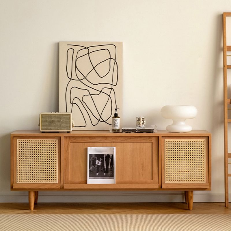 Style de style moderne Stand Brun Couleur de rangement fermé Console TV avec armoire