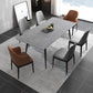 Industrial Gray Sintered Stone Dining Table Rectangle Shape Standard Dining Table for Kitchen Clearhalo ' dining_table' 'Dining Tables & Seating' 'Dining Tables' 'furn' 'furn_dining_table' 'Furniture' 'furniture_dining_table' 'Kitchen & Dining Furniture' 'kitchen&dining_furn' 'kitchen' 'kitchen_dining_table' 1200x1200_a20c4213-77e9-4cf4-b351-5b4af66e491b