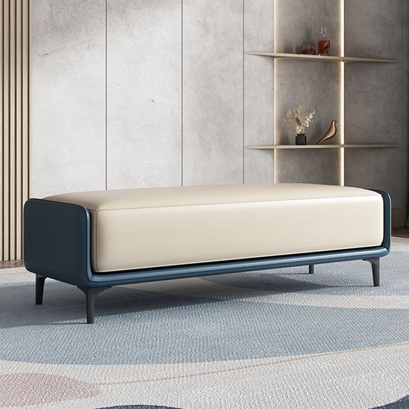 Modern Cushioned Seating Bench Rectangle Entryway and Bedroom Bench , 16 inch W Clearhalo 'Benches' 'Chairs & Seating' 'furn' 'furn_benches' 'Furniture' 'Living Room Furniture' 1200x1200_a20c80db-e2d8-48f9-838b-09b082e8d0a0