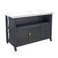 33.46" High Rolling Industrial Kitchen Island Stone Kitchen Island Table Clearhalo 'furn' 'furn_kitchen_islands_carts' 'Furniture' 'Kitchen & Dining Furniture' 'Kitchen Islands & Carts' 'kitchen_islands_carts' 1200x1200_a20dc20b-1318-4ee8-82a4-0aa7a5ec4dd2
