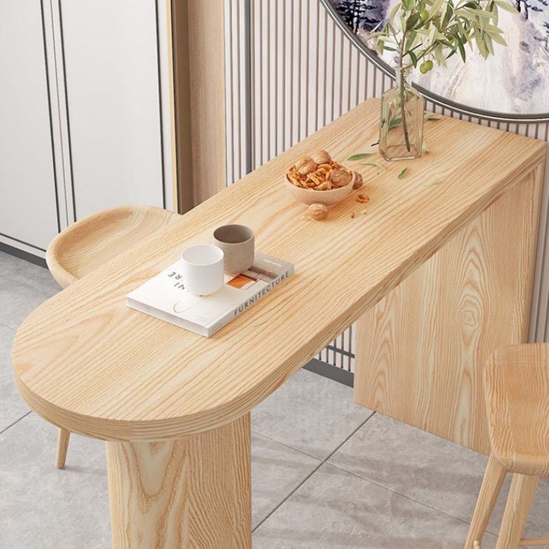 Specialty Pine Wood Top Bar Table Matte Finish Contemporary Pub Table Clearhalo 'Bar Furniture' 'Bar Tables' 'bar_tables' 'furn' 'furn_bar_tables' 'Furniture' 'Kitchen & Dining Furniture' 1200x1200_a20dd8fe-7b00-4f52-9802-53fc6921bd4b