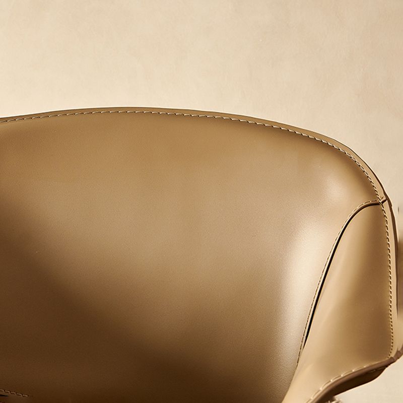 Eigentijdse stijl armstoel lederen eetkamerstoel voor thuisgebruik