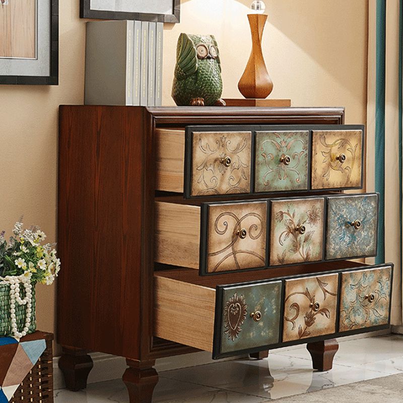 16.38-inch W Dressoir Amerikaan Traditionele vaste houten opbergkist