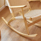 Moderna silla mecedora interior de ratán natural para sala de estar para sala de estar