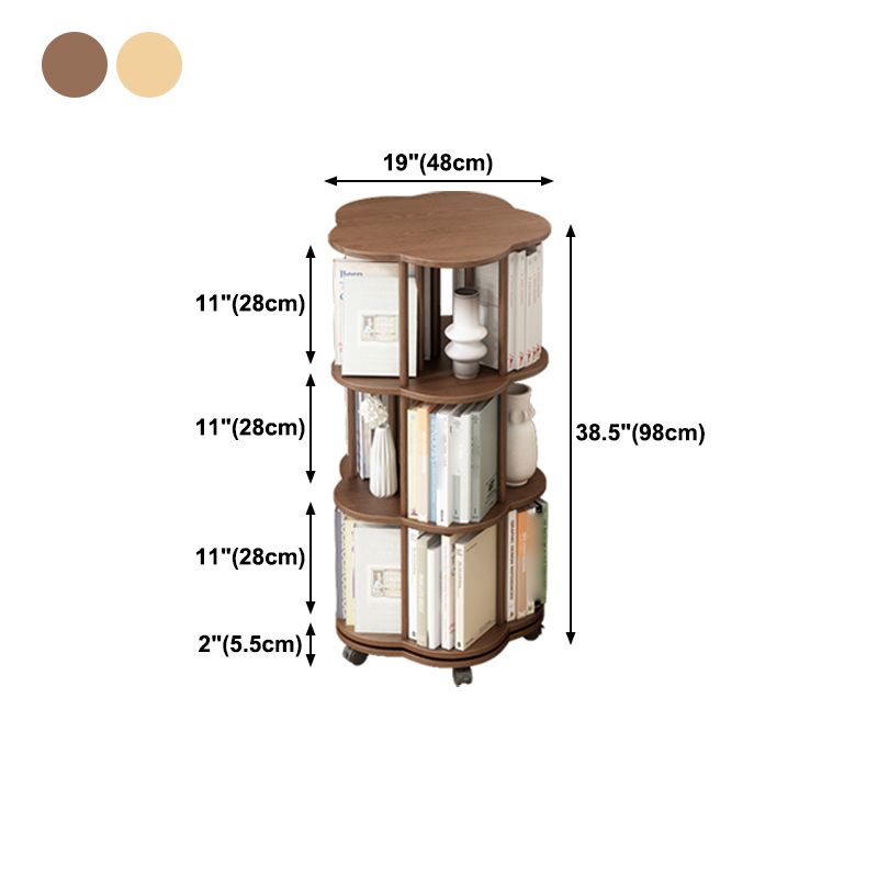 Scandinavian Style Bookshelf with Casters Bookcase for Home Office Study Room Clearhalo 'Bookcases' 'Furniture' 'furniture_bookcases' 'kitchen' 'kitchen_bookcases' 'Living Room Furniture' 'Office Furniture' 1200x1200_a20f0645-94de-4a21-ad67-81b53d8951e2