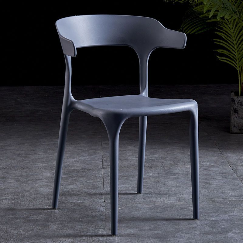 Scandinavian Plastic Restaurant Arm Chair Open Matte Finish Dining Chair Clearhalo 'Dining Chairs' 'Dining Tables & Seating' 'dining_chair' 'furn' 'furn_dining_chair' 'Furniture' 'furniture_dining_chair' 'Kitchen & Dining Furniture' 1200x1200_a210743e-c1df-4cac-94d2-96113199fe00