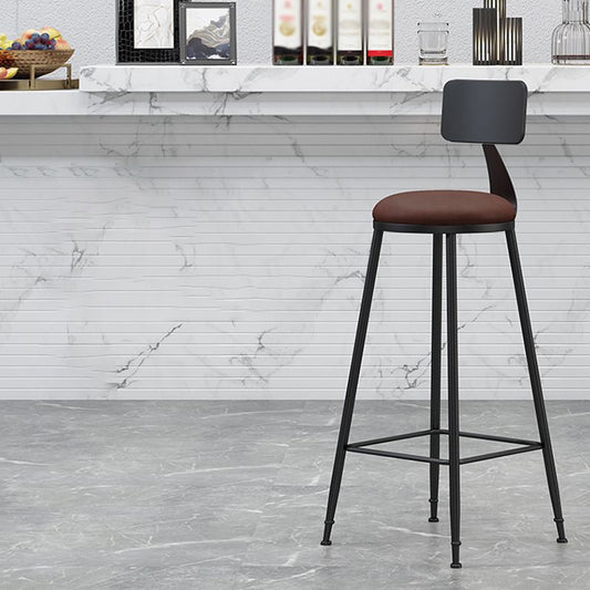 Nordic Iron Low Back Barstool Simple Indoor Tall Stool for Indoor Clearhalo 'Bar Furniture' 'Bar Stools' 'bar_stools' 'furn' 'furn_bar_stools' 'furniture_bar_stools' 'Kitchen & Dining Furniture' 'kitchen&dining_furn' 'kitchen' 'kitchen_furn' Furniture' 1200x1200_a211b42d-3696-48a7-9c66-3be3d48d8536