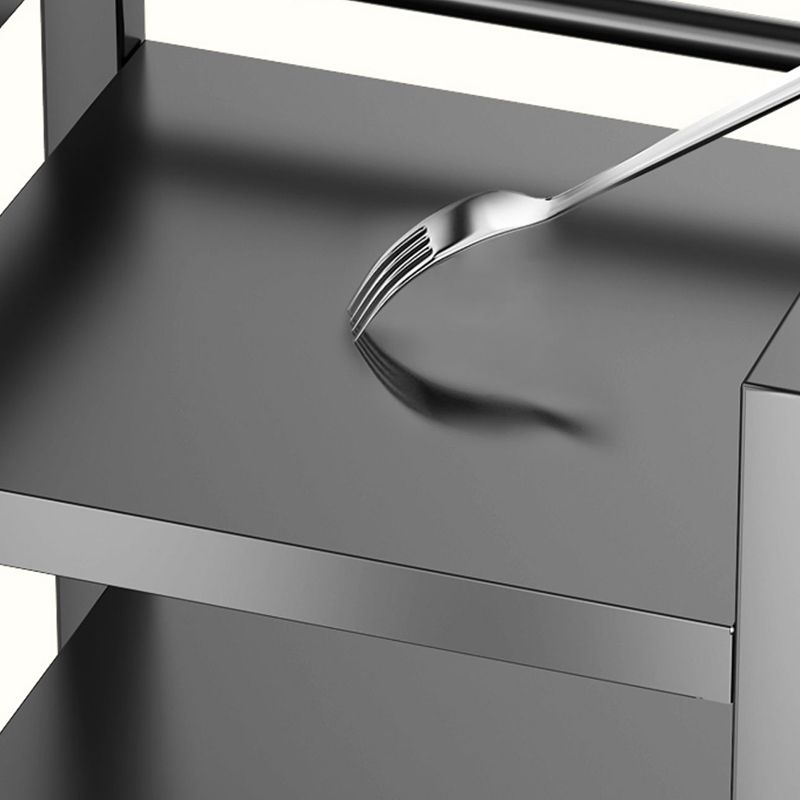 Metal Modern Prep Table Open Storage Home Dining with Basket Prep Table Clearhalo 'furn' 'furn_kitchen_islands_carts' 'Furniture' 'Kitchen & Dining Furniture' 'Kitchen Islands & Carts' 'kitchen_islands_carts' 1200x1200_a2175e07-dae0-48de-98c0-4ba360ec46c9