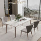 Modern Sintered Stone Top Table Rectangle Table with Metal Base Clearhalo 'Dining Tables & Seating' 'Dining Tables' 'dining_table' 'furn' 'furn_dining_table' 'Furniture' 'Kitchen & Dining Furniture' 1200x1200_a217894b-d887-4a6d-93ea-3935cc4e2bb8