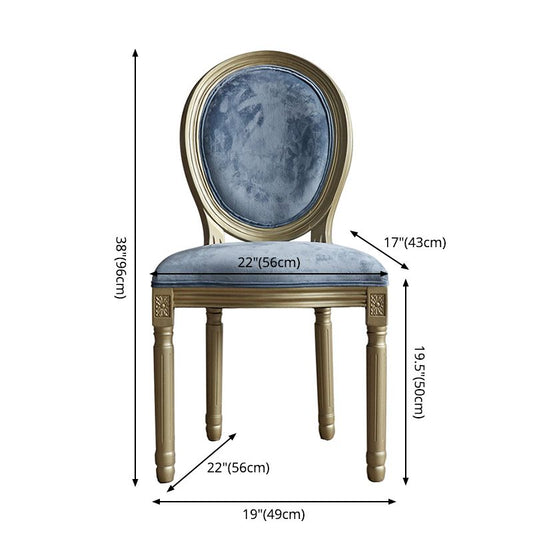 Traditional Velvet Dining Chair 38''H King Louis Back Side Chair with 4 Legs for Restaurant Clearhalo ' kitchen&dining_furn' 'Dining Chairs' 'Dining Tables & Seating' 'dining_chair' 'furn' 'furn_dining_chair' 'Furniture' 'furniture_dining_chair' 'Kitchen & Dining Furniture' 'kitchen' 1200x1200_a21b9dd5-b656-438d-8ac8-23bd331cae7b