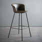Modern Bucket Low Back Counter Chair Faux Leather Counter Bar Stool for Dining Room