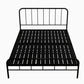Modern Rectangular Headboard Bed Open-Frame Bed With Metal Legs