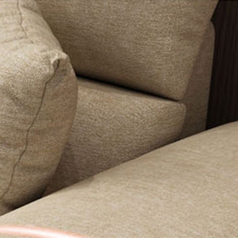 L-Shape Pillowed Back Cushions Sectional Faux Leather/Cottom Blend Sofa and Chaise Clearhalo 'furn' 'furn_sectionals' 'Furniture' 'furniture_sectionals' 'Living Room Furniture' 'Sectionals' 1200x1200_a21da9d5-e336-40a8-9c21-c1ab44451d5d