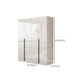 Hinged Wardrobe Armoire with Shelves White Wardrobe Closet for Home