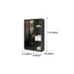 Black Glass Wardrobe Armoire Modern Style Wardrobe for Bedroom