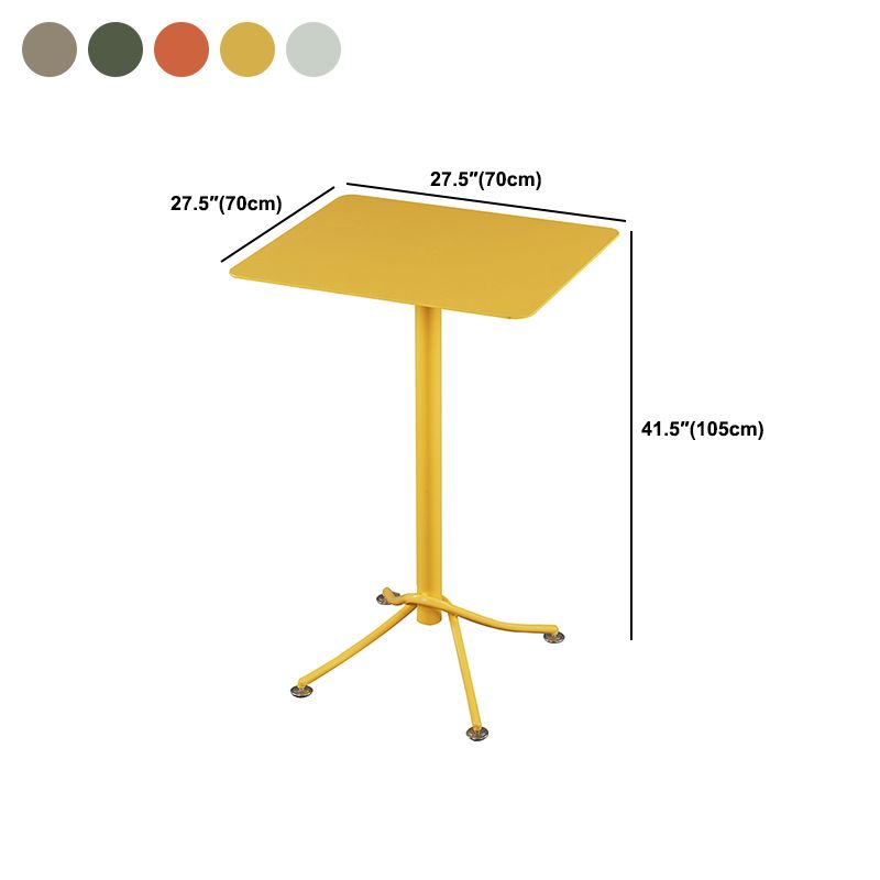 Tavolo da barra a barre a barre interno in metallo con piedistallo con piedistallo
