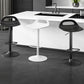 Modern Adjustable Height Swivel Low Back Bar Stools with Metal Base
