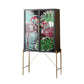 Contemporary Metal Display Stand Glass Doors Display Cabinet with Door