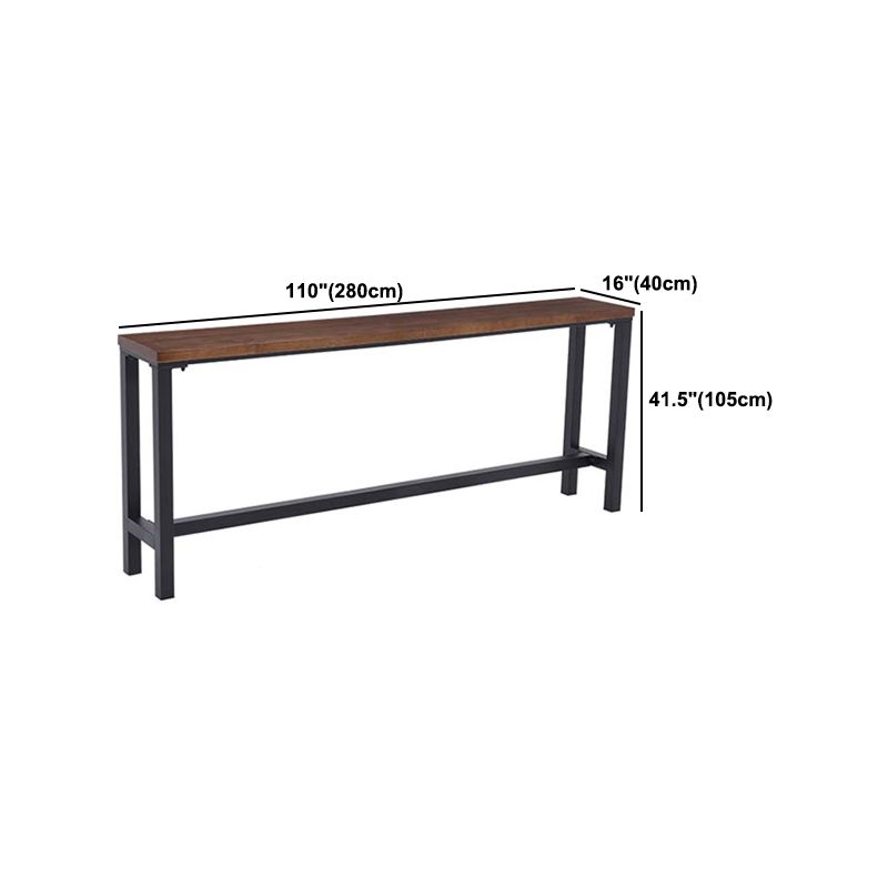 Industrial Bar Table Set 1/7 Pieces Solid Wood Rectangle Counter Table for Indoor Clearhalo 'Bar Furniture' 'furn' 'furn_home_bar_bar_sets' 'Furniture' 'Home Bars & Bar Sets' 'home_bar_bar_sets' 'Kitchen & Dining Furniture' 1200x1200_a222b1dc-b335-44fb-a6e0-f48eee02ffde
