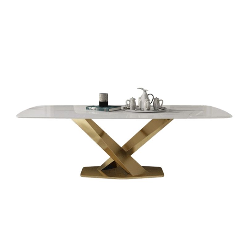 Traditional Luxury Rectangle Dining Table Stone Top Table for Dining Room Clearhalo 'Dining Tables & Seating' 'Dining Tables' 'dining_table' 'furn' 'furn_dining_table' 'Furniture' 'Kitchen & Dining Furniture' 1200x1200_a2246879-2daa-410a-90ab-3ba2fdbe2776