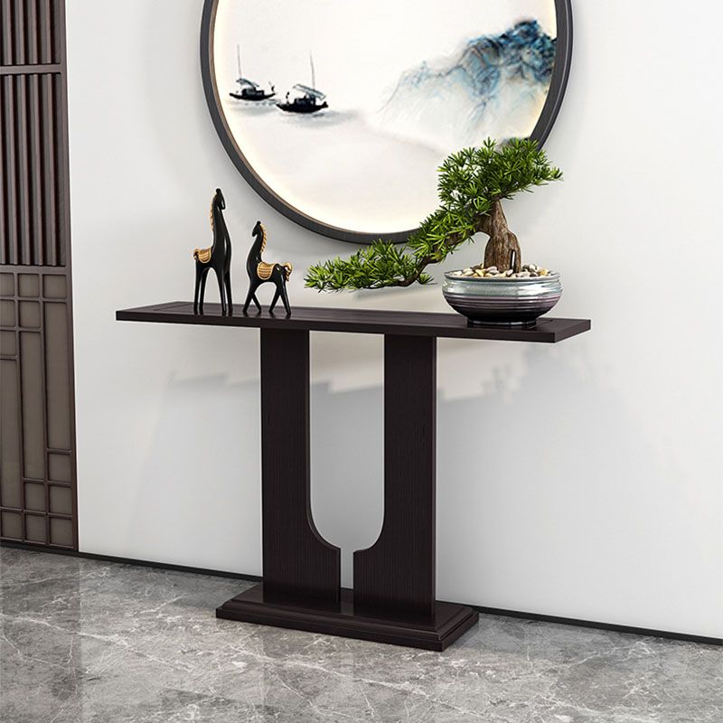 12 "W tavolo da console rettangolare pino tavolo di accento moderno di metà secolo per Hall