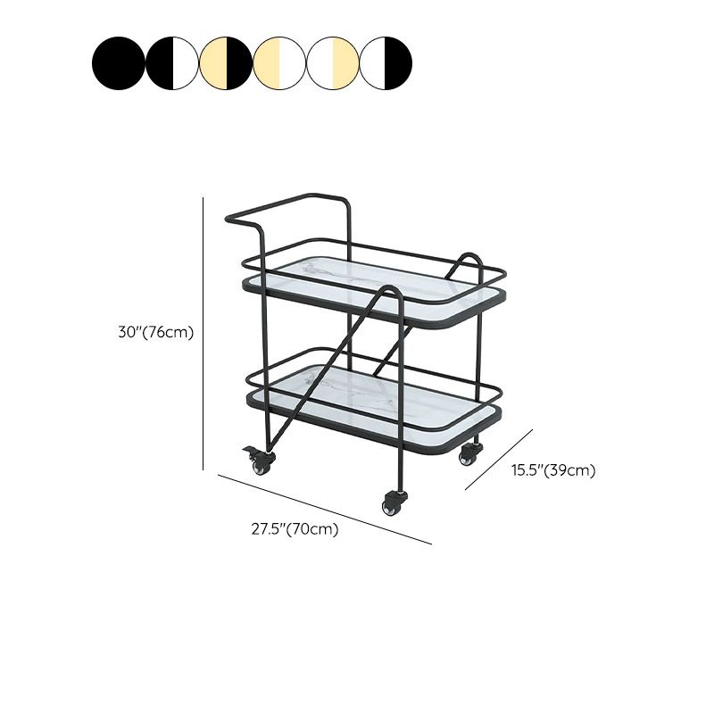 Moderne 2-laags voorbereidende tabel rechthoekige open opslagbereidingstabel