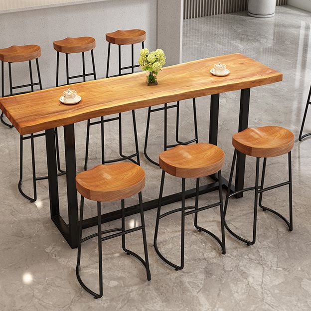 Contemporary Rectangle Bar and Counter Stool Wood Stool with Sled Base Clearhalo 'Bar Furniture' 'Bar Stools' 'bar_stools' 'furn' 'furn_bar_stools' 'Furniture' 'furniture_bar_stools' 'Kitchen & Dining Furniture' 1200x1200_a228ecd0-095e-44e9-9378-4f73fc14487b