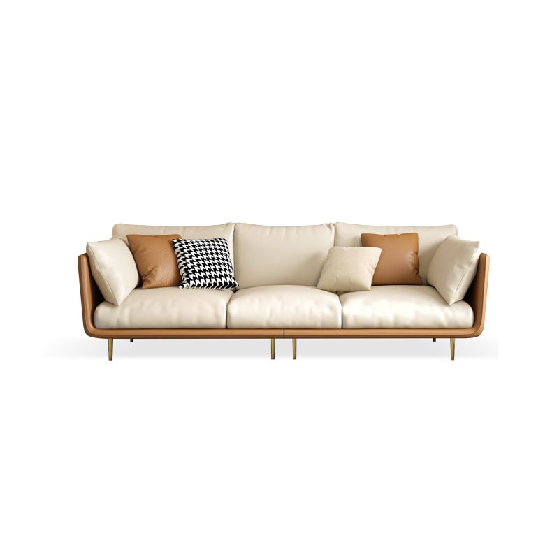 静止した染色抵抗性革張りのリビングルーム枕トップアーム席