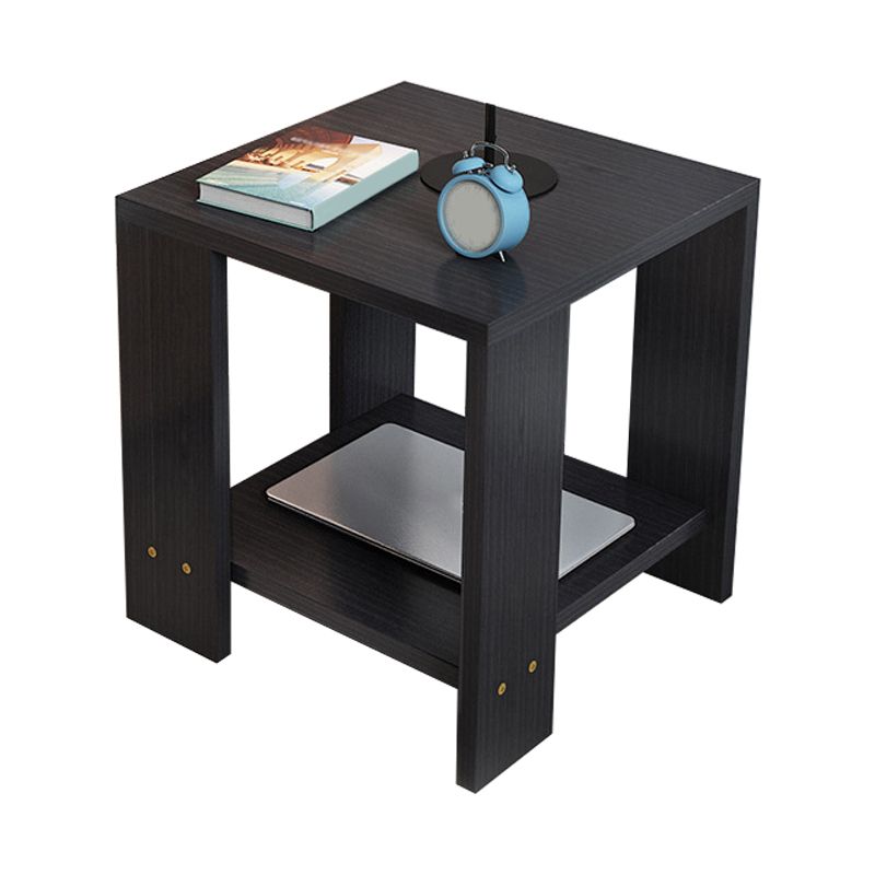 Square Wood 4 Legs End Table Shelf Included Sofa Accent Side Table Clearhalo 'Coffee & Accent Tables' 'End & Side Tables' 'end_side_tables' 'furn' 'furn_end_side_tables' 'Furniture' 'Living Room Furniture' 1200x1200_a22c44a8-32f7-4c10-9d0f-e20d4261352d