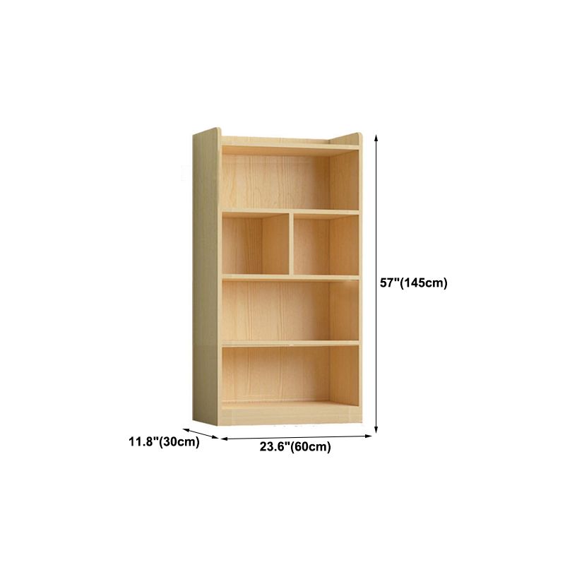 Contemporary Wooden Vertical Book Shelf Closed Back Brown Shelf Bookcase for Study Room Clearhalo 'Bookcases' 'furn' 'furn_bookcases' 'Furniture' 'Office Furniture' 1200x1200_a22cff58-f3ca-4a47-8c35-58e83507e811