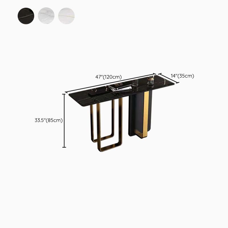 Tavolo di accento console contemporanea rettangolo tavolo console di finitura antica in marmo