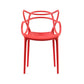 Open Back Dining Arm Chair Modern Indoor-Outdoor Plastic Chair