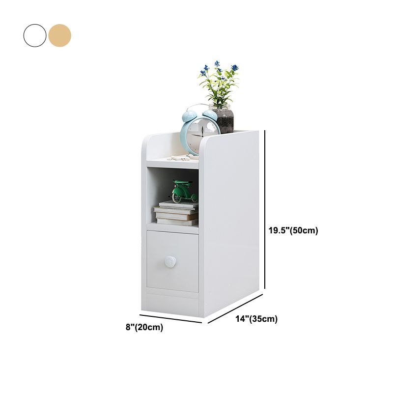 Scadinavian Wood Nightstand 20" Tall Bedside Cabinet with Drawer and Shelf Clearhalo 'Bedroom Furniture' 'furn' 'furn_night_stand' 'Furniture' 'night_stand' 'Nightstands' 1200x1200_a22d9bb8-689e-4f2b-b2ee-da0e3714c2be