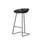 Taburete de bar de plástico estilo Glam, taburete de bar con forma de cubo y altura de mostrador