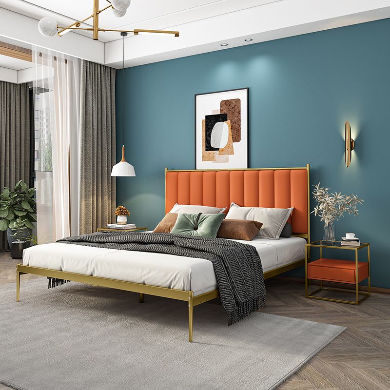 Metal Glam Metal Solid Colore Rettangolare Passa rivestito Standard Bed