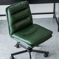 Armless Office Chair Conference Chair with Wheels for Living Room Home