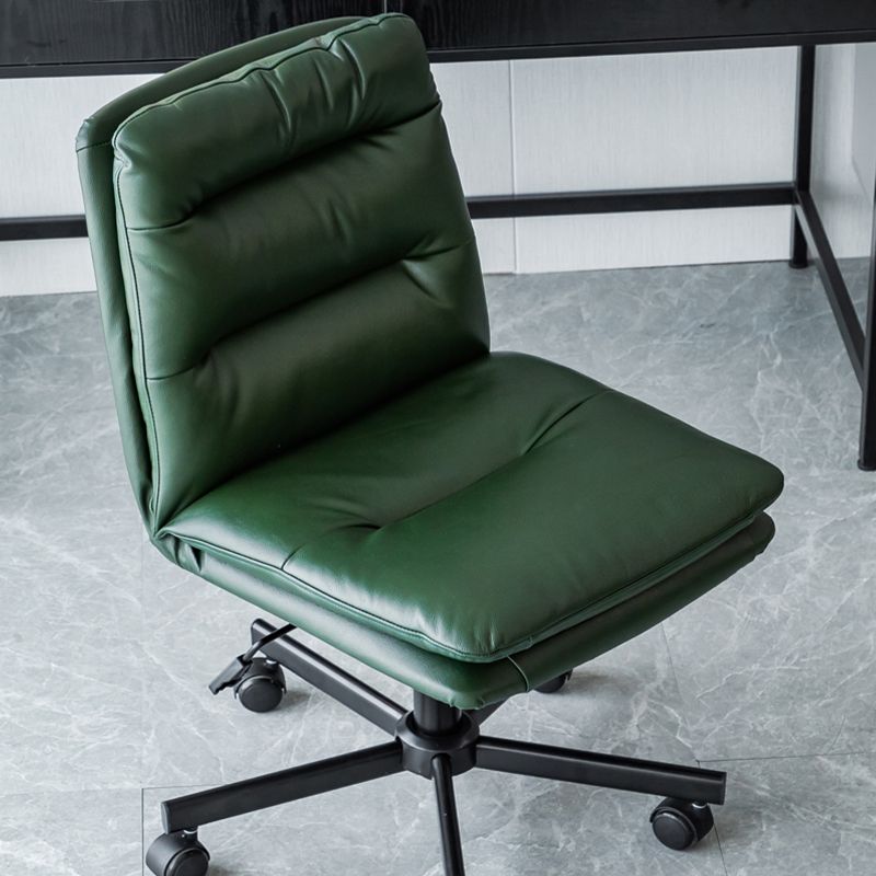 Armless Office Chair Conference Chair with Wheels for Living Room Home