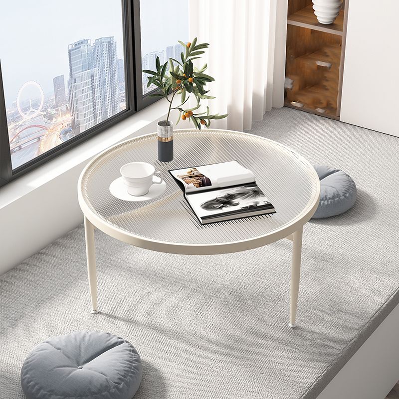 Iron 3 Legs Rectangle Cocktail Table Round Glass Top Coffee Table Clearhalo 'Coffee & Accent Tables' 'Coffee Tables' 'coffee_tables' 'furn' 'furn_coffee_tables' 'Furniture' 'Living Room Furniture' 1200x1200_a230dbe3-96c0-471f-b793-f989df87691d