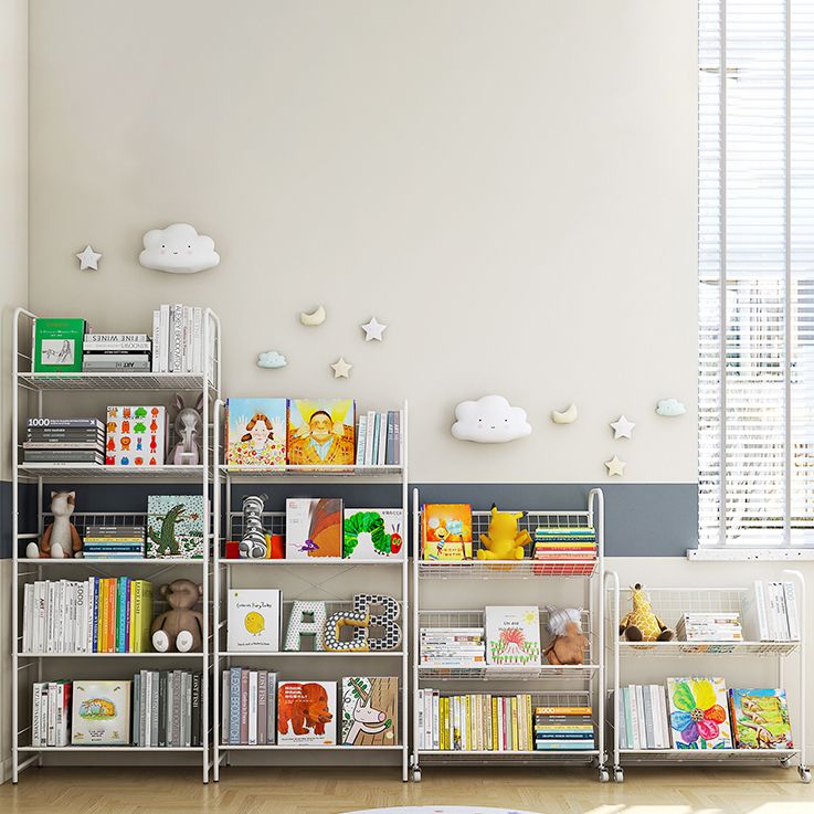 Modern Style Steel Bookshelf Open Back Etagere Bookcase for Home Clearhalo 'Bookcases' 'furn' 'furn_bookcases' 'Furniture' 'Office Furniture' 1200x1200_a231b915-90e8-4ff3-8d0d-46a5aa9ce2f5
