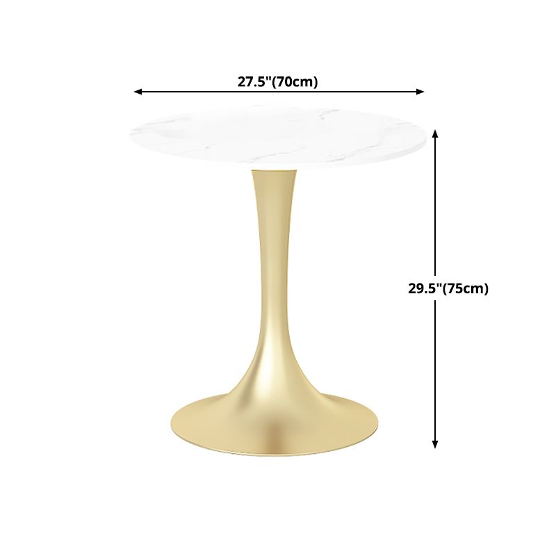 Luxury Sintered Stone Top Dining Table Round Table with Gold Metal Pedestal Clearhalo 'Dining Tables & Seating' 'Dining Tables' 'dining_table' 'furn' 'furn_dining_table' 'Furniture' 'furniture_dining_table' 'Kitchen & Dining Furniture' 'kitchen' 'kitchen_dining_table' 1200x1200_a231d0fc-4899-4d86-a4b5-09d8d180f7dd