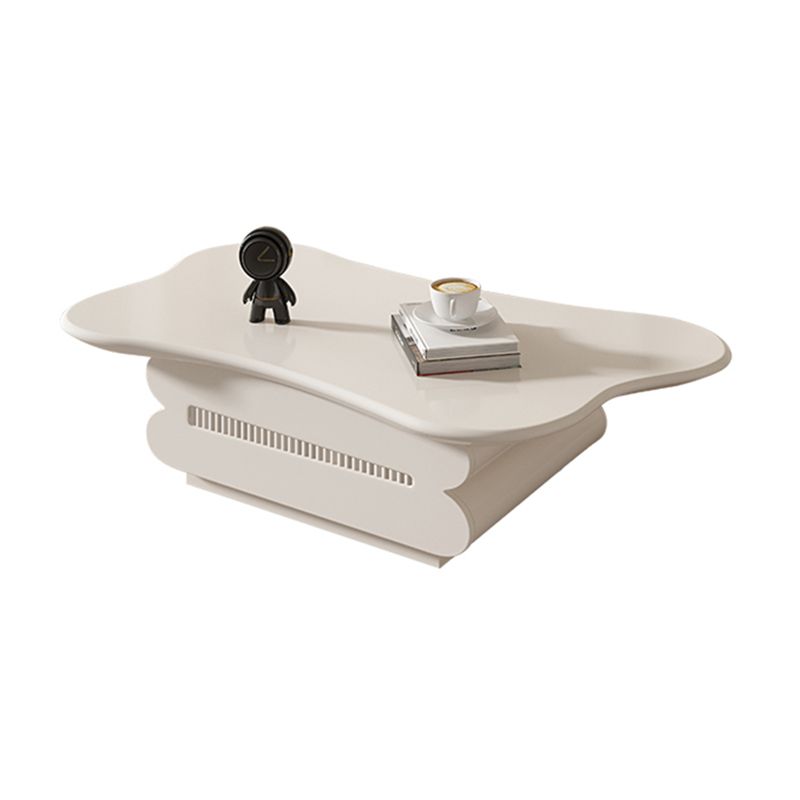 Tavolino moderno in legno bianco Forma a tavolino singolo con 2 cassetti