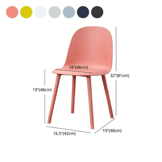 Contemporary Plastic Side Chair Solid Back Kitchen Dining Room Chair Clearhalo 'Dining Chairs' 'Dining Tables & Seating' 'dining_chair' 'furn' 'furn_dining_chair' 'Furniture' 'furniture_dining_chair' 'Kitchen & Dining Furniture' 1200x1200_a234f6be-97a5-4b3c-9cdd-653109138f2a