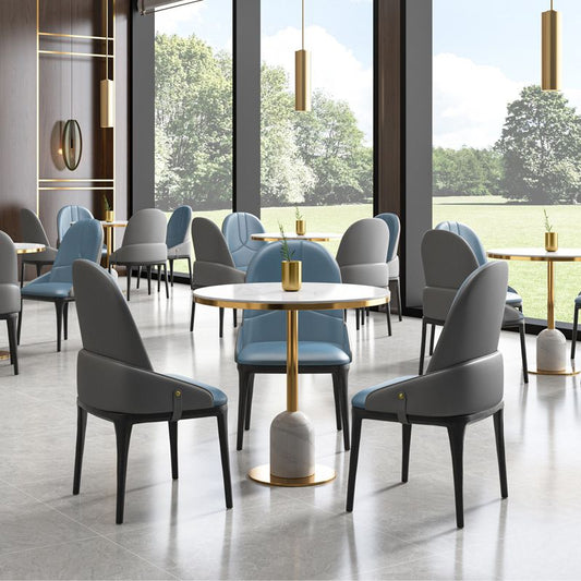 Juego de comedor de mármol de faux de estilo glamour Ronda 1/4/5 piezas