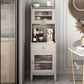 Tavolo da sideboard in pietra a buffet in stile glam con mobile